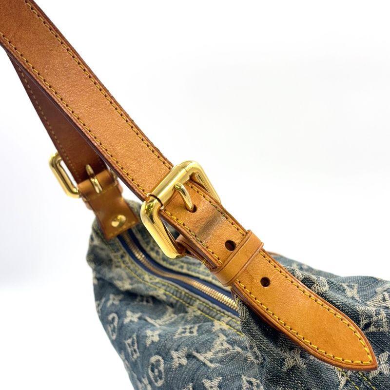 Louis Vuitton Baggy GM Monogram Denim Monogram Denim Leather × Denim Blue