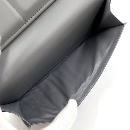 Louis Vuitton Vertical Round Monogram Shadow RFID Reactive PVC Dark Grey Wallet