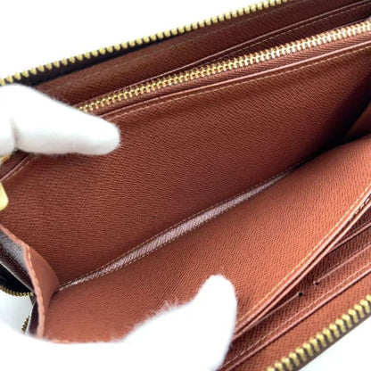 Louis Vuitton Zippy Wallet Monogram PVC Brown Round Zipper Long Wallet Gold