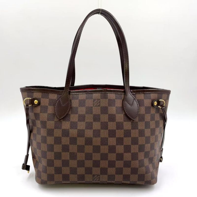 Louis Vuitton Neverfull PM Damier Ebene Damier Ebene Leather × PVC Brown Tote