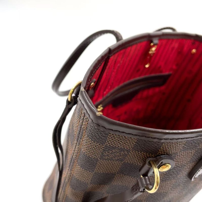 Louis Vuitton Neverfull PM Damier Ebene Damier Ebene Leather × PVC Brown Tote