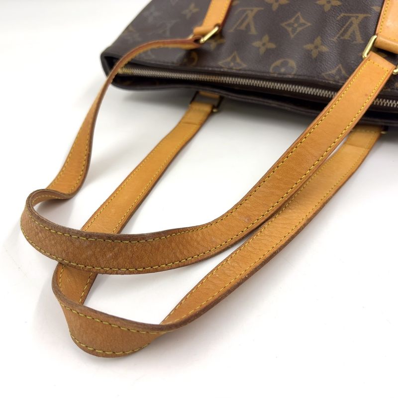 Louis Vuitton Cabas Piano Monogram Leather X PVC Brown Tote Bag Gold M51148