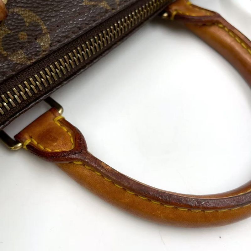 Louis Vuitton Speedy 25 Monogram Leather X PVC Brown Handbag Gold M41528