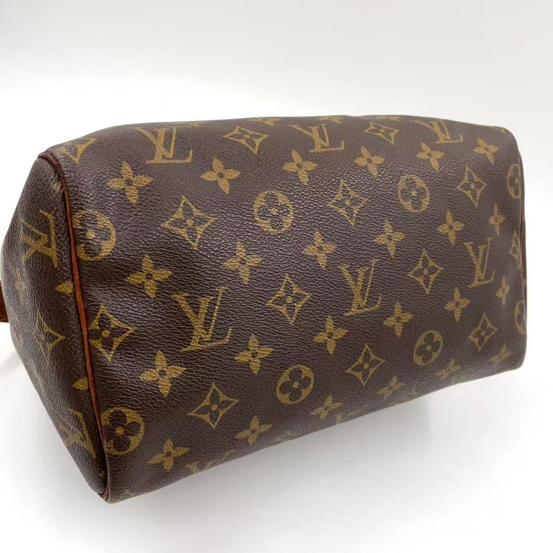 Louis Vuitton Speedy 25 Monogram Leather X PVC Brown Handbag Gold M41528