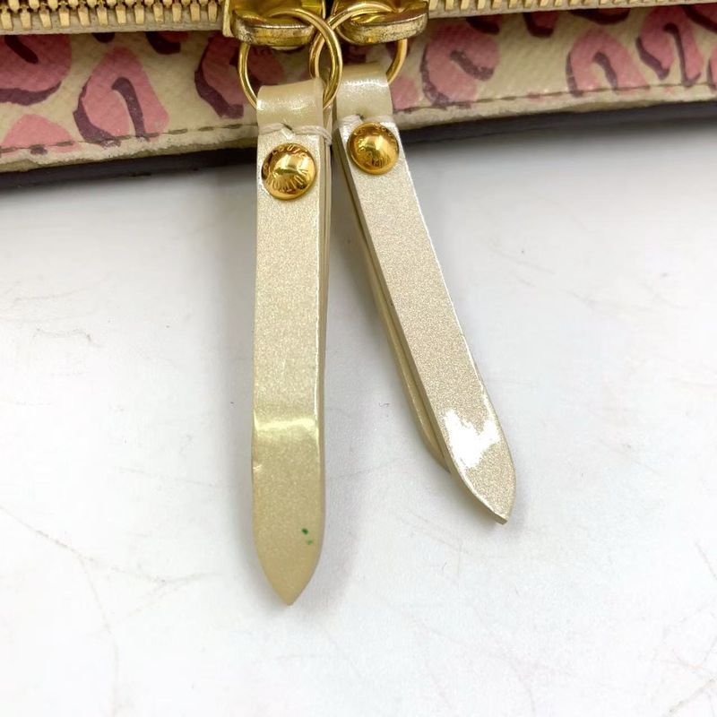 Louis Vuitton Portefeuille Antholite Folding Long Wallet Leopard Monogram PVC