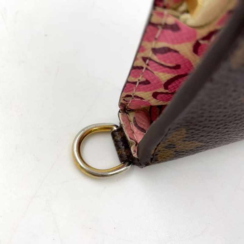 Louis Vuitton Portefeuille Antholite Folding Long Wallet Leopard Monogram PVC