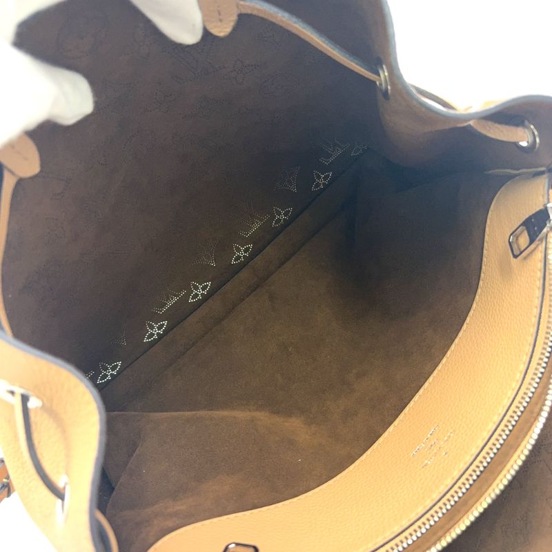 Louis Vuitton Mahina Bella Tote Bag RIFD Compatible Leather Beige Handbag