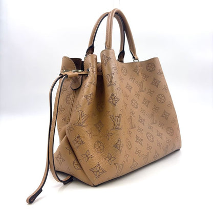 Louis Vuitton Mahina Bella Tote Bag RIFD Compatible Leather Beige Handbag