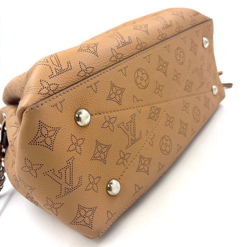 Louis Vuitton Mahina Bella Tote Bag RIFD Compatible Leather Beige Handbag