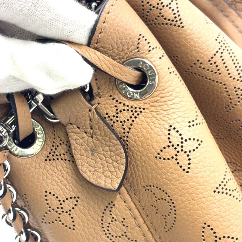 Louis Vuitton Mahina Bella Tote Bag RIFD Compatible Leather Beige Handbag