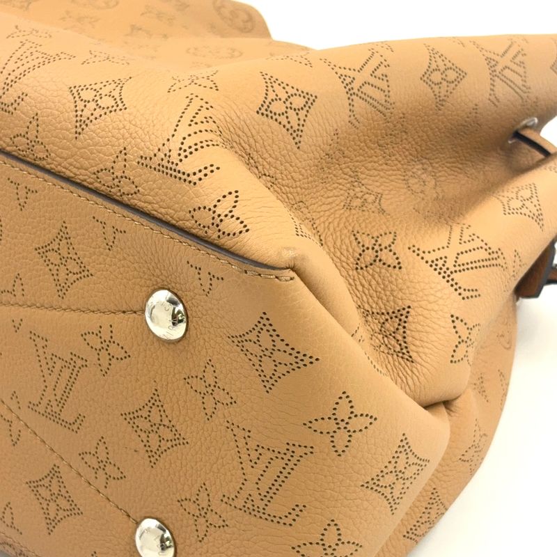 Louis Vuitton Mahina Bella Tote Bag RIFD Compatible Leather Beige Handbag