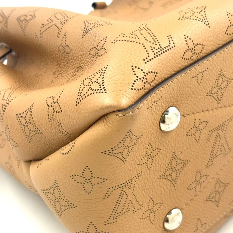 Louis Vuitton Mahina Bella Tote Bag RIFD Compatible Leather Beige Handbag