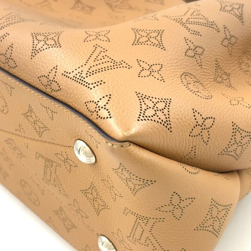 Louis Vuitton Mahina Bella Tote Bag RIFD Compatible Leather Beige Handbag