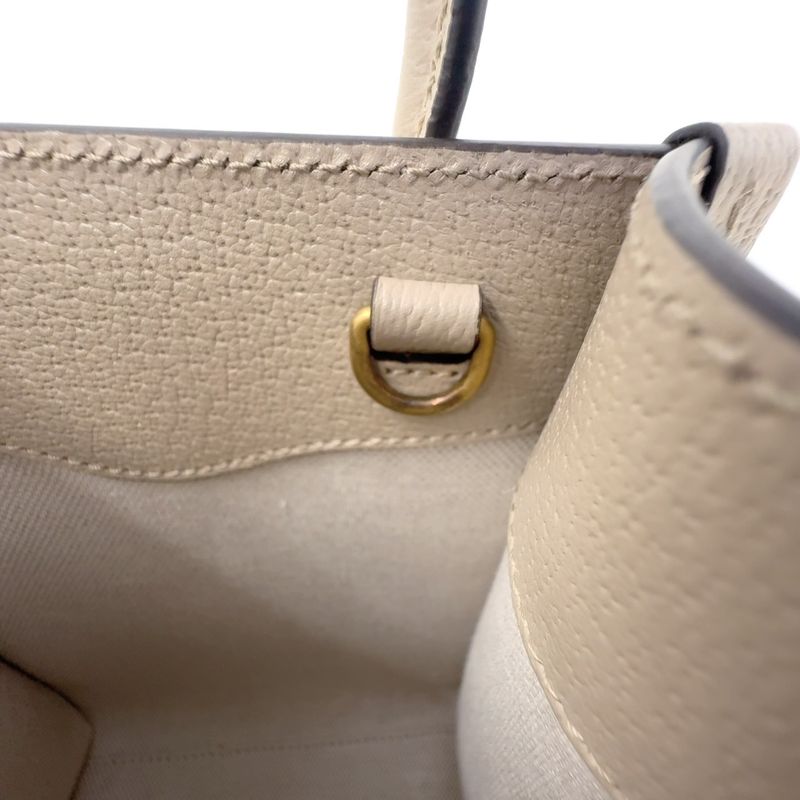 Gucci Interlocking G Mini 2WAY Shoulder PVC Beige Handbag Gold