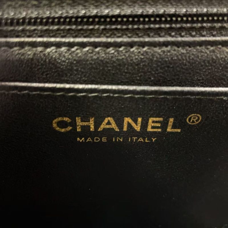 Chanel Mini Matelasse V-stitch Serial No 26 Lambskin Black Shoulder Bag Gold