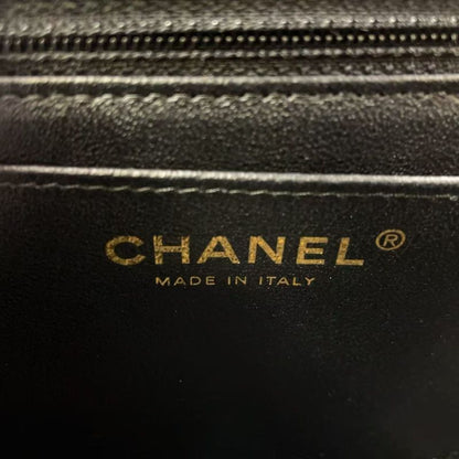 Chanel Mini Matelasse V-stitch Serial No 26 Lambskin Black Shoulder Bag Gold