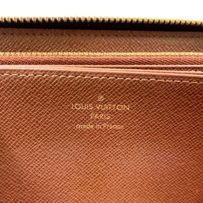 Louis Vuitton Zippy Wallet Monogram PVC Brown Round Zipper Long Wallet Gold
