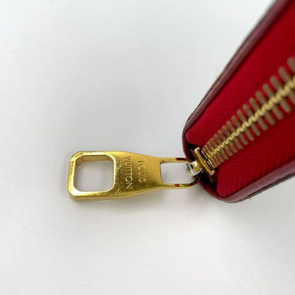 Louis Vuitton Zippy Wallet Retiro Monogram Three's Leather ×PVC Brown × Red