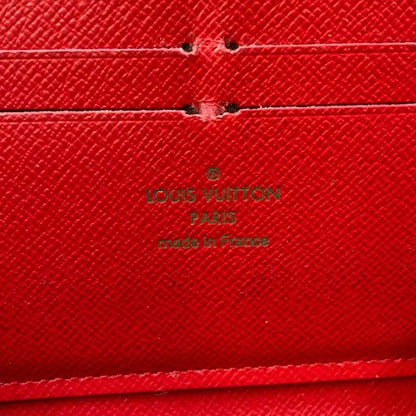 Louis Vuitton Zippy Wallet Retiro Monogram Three's Leather ×PVC Brown × Red