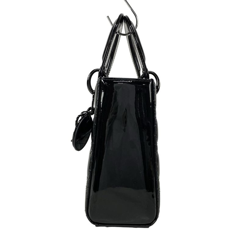 Dior/christian Dior Handbag Lady Dior Ultra Glossy Small M0531nwdd-m900 Black