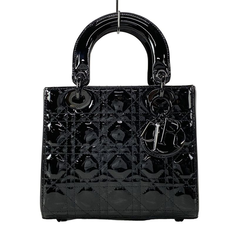 Dior/christian Dior Handbag Lady Dior Ultra Glossy Small M0531nwdd-m900 Black