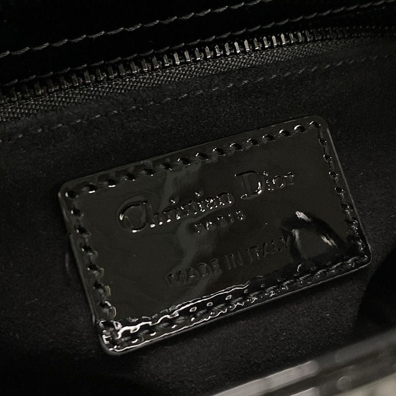 Dior/christian Dior Handbag Lady Dior Ultra Glossy Small M0531nwdd-m900 Black