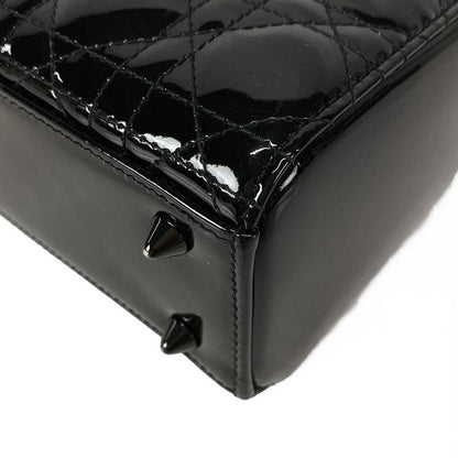 Dior/christian Dior Handbag Lady Dior Ultra Glossy Small M0531nwdd-m900 Black