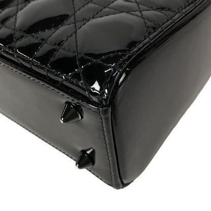 Dior/christian Dior Handbag Lady Dior Ultra Glossy Small M0531nwdd-m900 Black