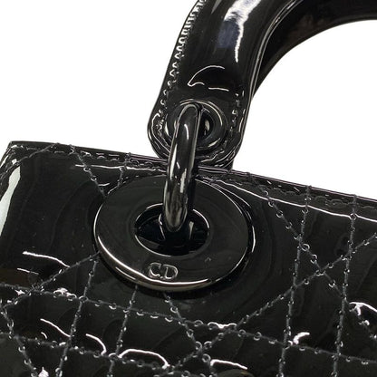 Dior/christian Dior Handbag Lady Dior Ultra Glossy Small M0531nwdd-m900 Black