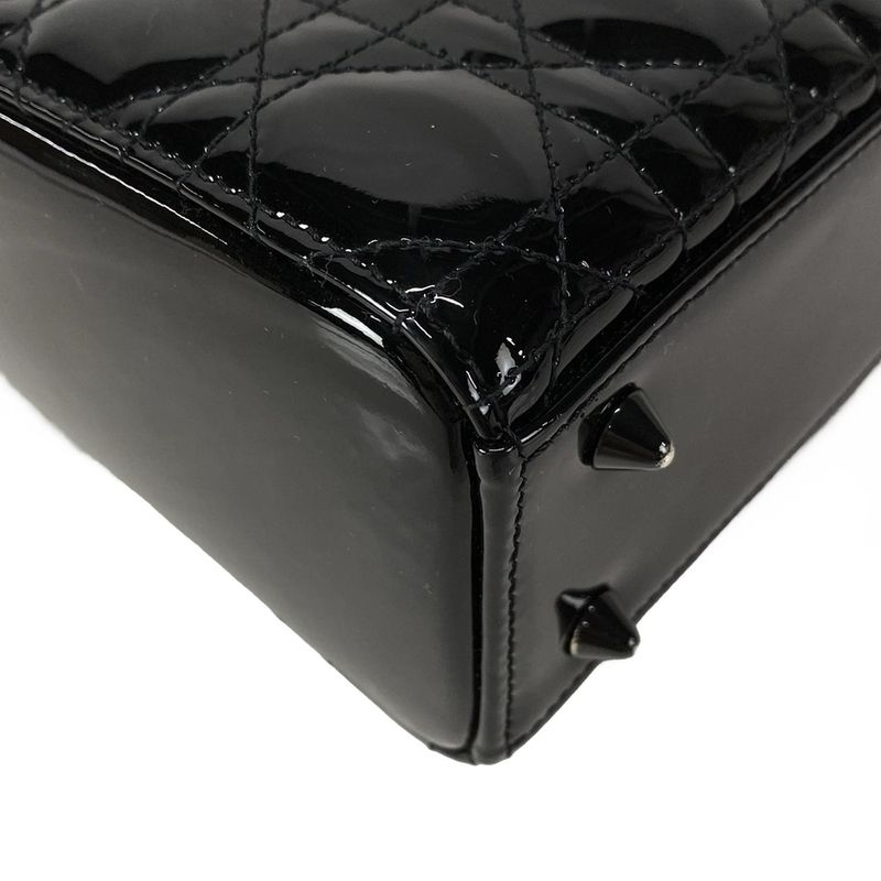 Dior/christian Dior Handbag Lady Dior Ultra Glossy Small M0531nwdd-m900 Black