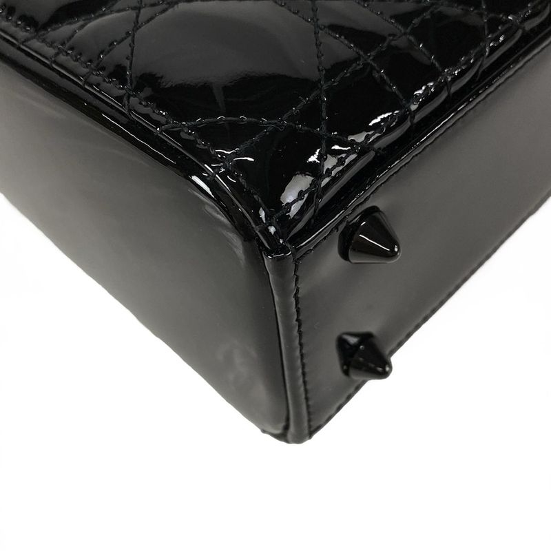 Dior/christian Dior Handbag Lady Dior Ultra Glossy Small M0531nwdd-m900 Black