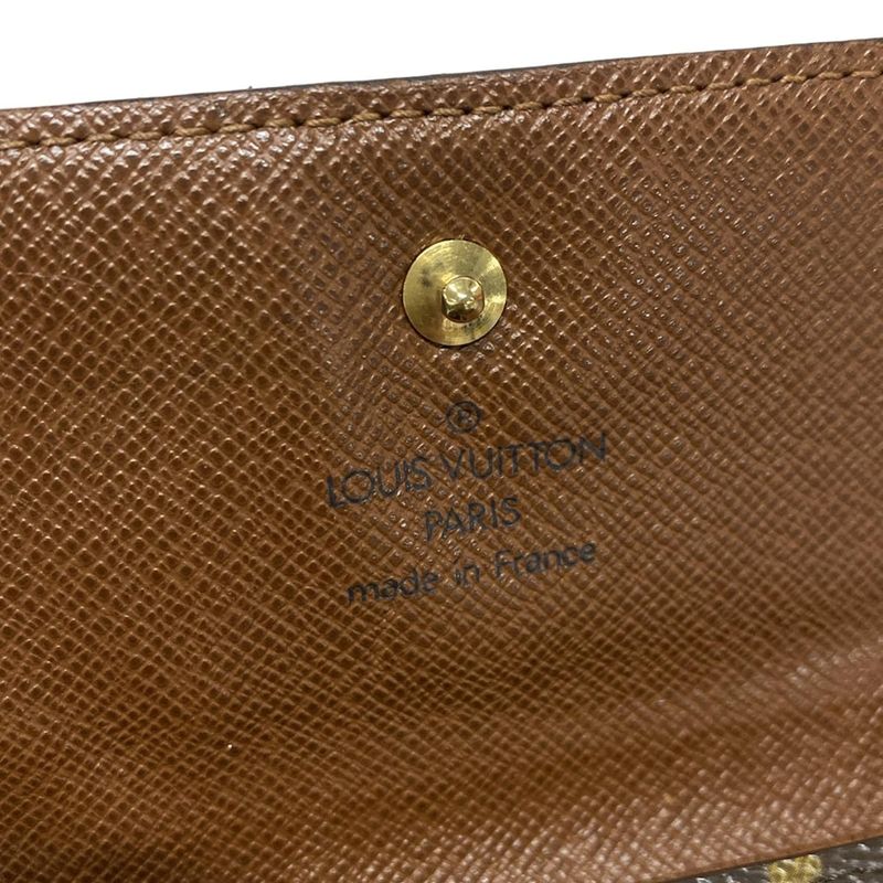 Louis Vuitton W Hook Wallet Monogram Porte Monet Bier Carte Cles Di M61652