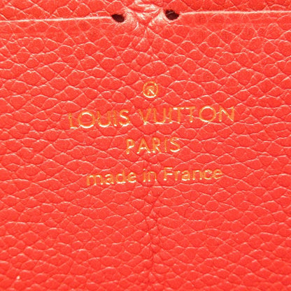 Louis Vuitton Monogram Empreinte Zippy Wallet M63691 Scarlet Leather Cowhide