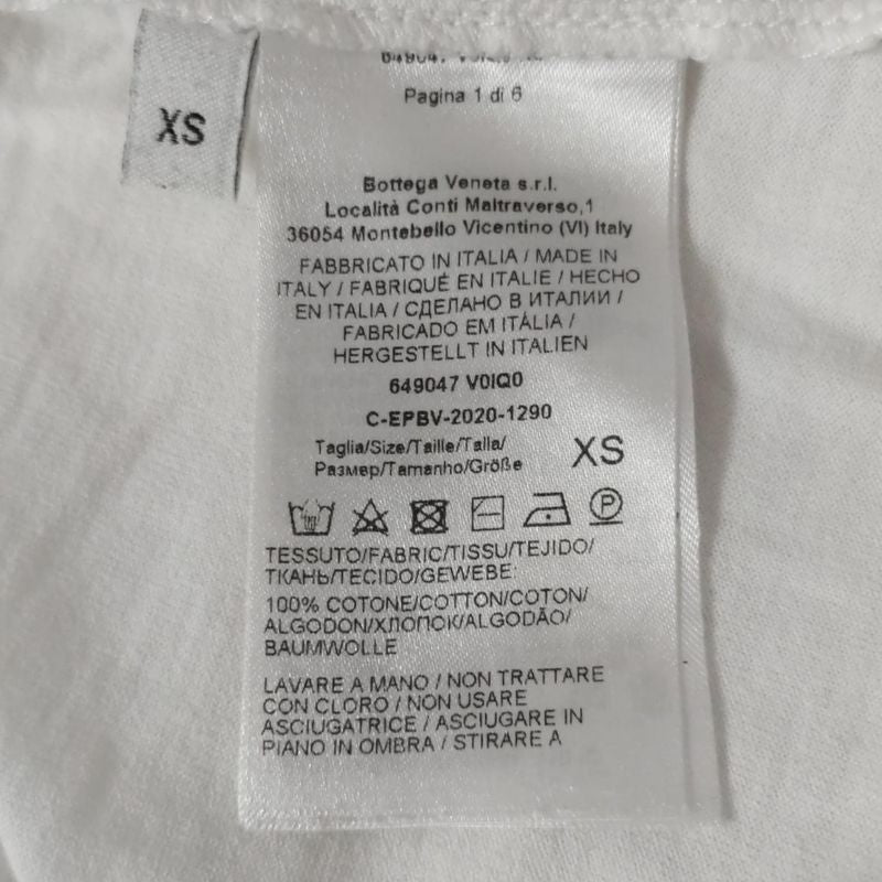 Bottega Veneta Short Sleeve T-shirt Size XS Men's - White