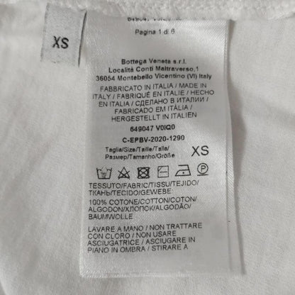 Bottega Veneta Short Sleeve T-shirt Size XS Men's - White