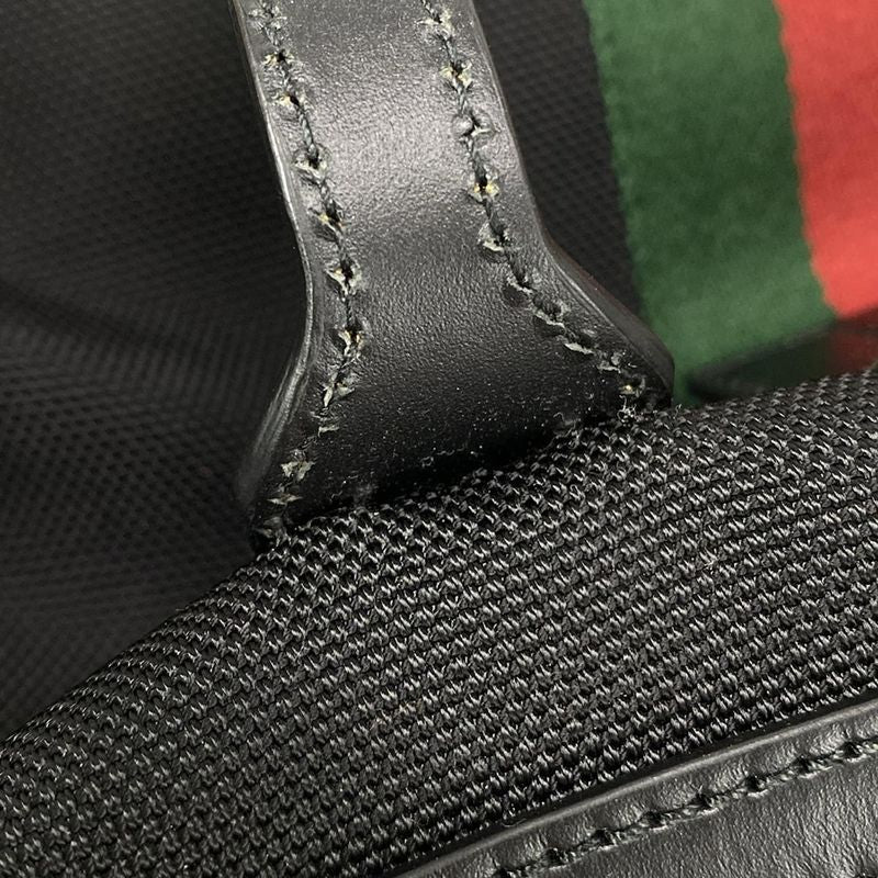 Gucci Handbag Sherry (web) 630923 Black×green×multi Leather