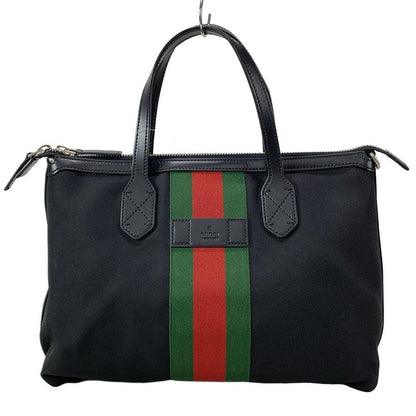 Gucci Handbag Sherry (web) 630923 Black×green×multi Leather
