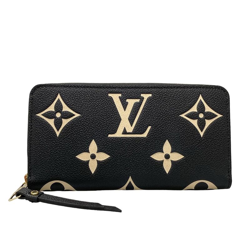 Louis Vuitton Long Wallet Bicolor Monogram Empreinte Tongue Zippy Wallet M80481