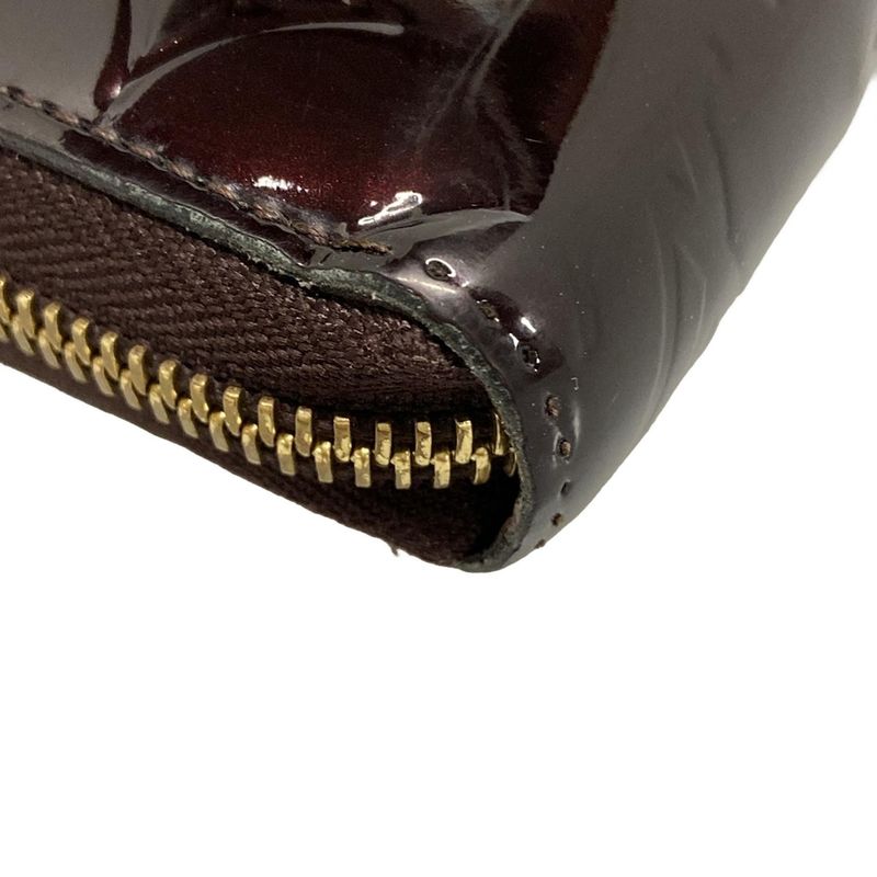 Louis Vuitton Monogram Vernis Zippy Wallet M93522 Amarante Leather