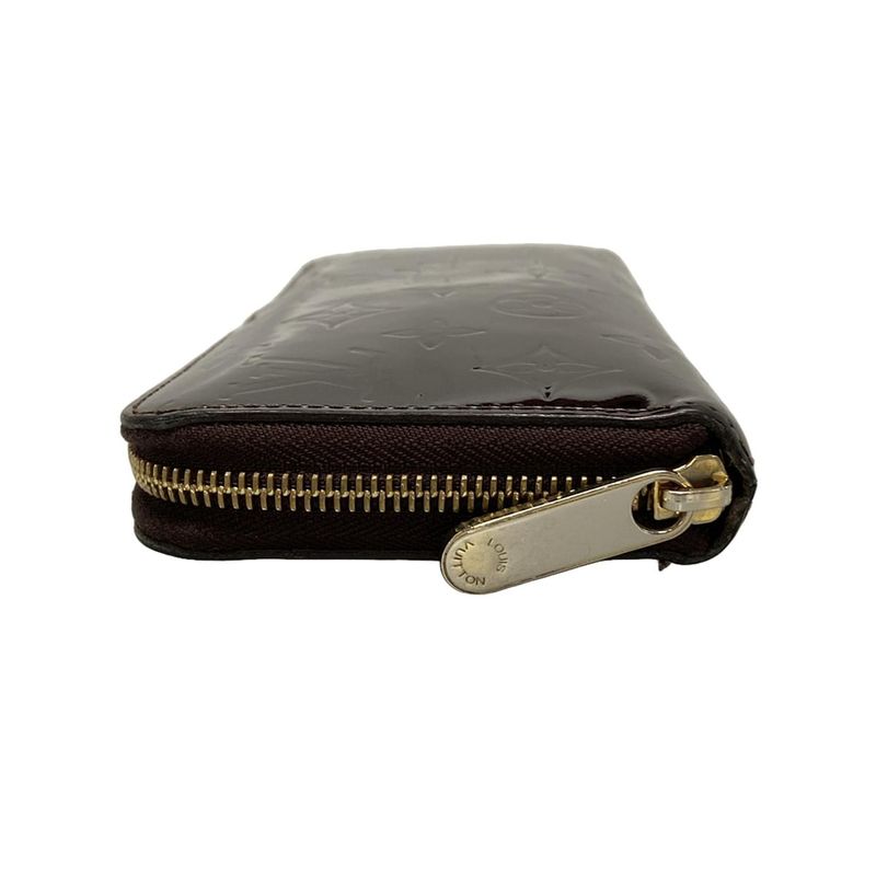 Louis Vuitton Monogram Vernis Zippy Wallet M93522 Amarante Leather