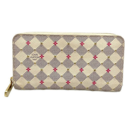 Louis Vuitton Long Wallet Damier Studded Zippy Wallet N64615 Azure X Fuchsia