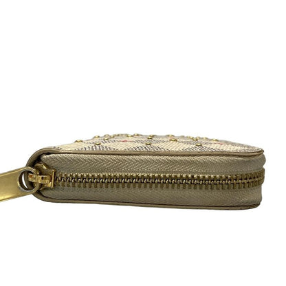 Louis Vuitton Long Wallet Damier Studded Zippy Wallet N64615 Azure X Fuchsia