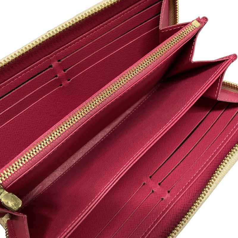 Louis Vuitton Long Wallet Damier Studded Zippy Wallet N64615 Azure X Fuchsia