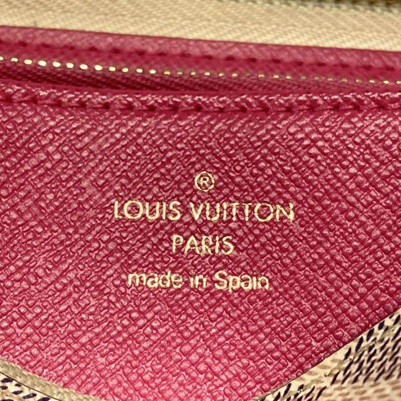 Louis Vuitton Long Wallet Damier Studded Zippy Wallet N64615 Azure X Fuchsia