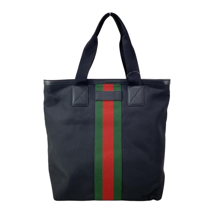 Gucci Handbag Sherry 631245 Black X Green X Red Leather