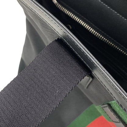 Gucci Handbag Sherry 631245 Black X Green X Red Leather