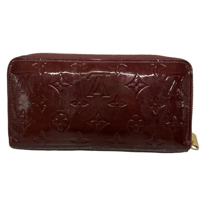 Louis Vuitton Monogram Vernis Zippy Wallet M91536 Rouge Fauviste Leather