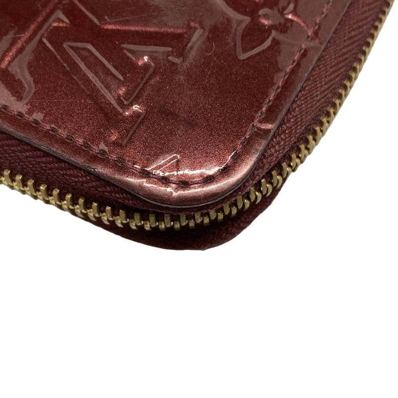 Louis Vuitton Monogram Vernis Zippy Wallet M91536 Rouge Fauviste Leather