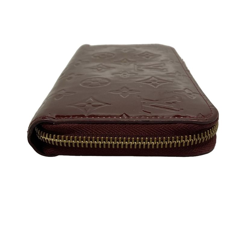 Louis Vuitton Monogram Vernis Zippy Wallet M91536 Rouge Fauviste Leather