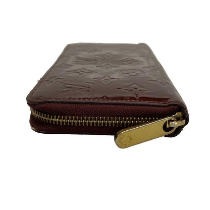 Louis Vuitton Monogram Vernis Zippy Wallet M91536 Rouge Fauviste Leather